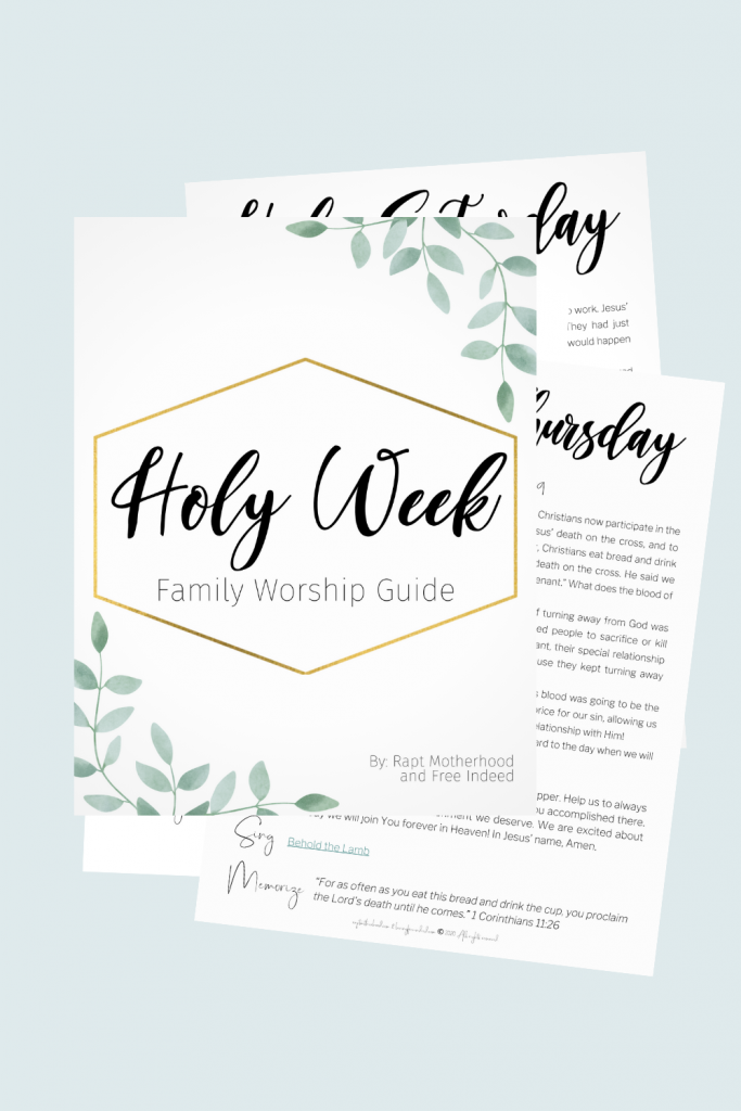 Holy Week Family Worship Guide