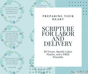 Scripture for labor and delivery facebook image