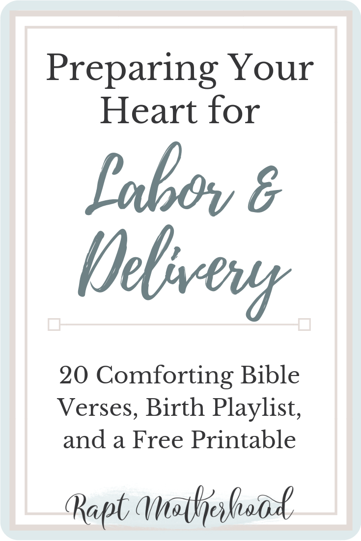 I'm preparing for childbirth by meditating on scripture for labor and delivery. Here are the 20 Bible verses and the birth playlist that I'm using. #childbirth #pregnancy #laborplaylist 